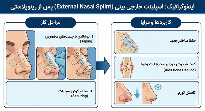 فرق تامپون و اسپلینت بینی از نظر پزشکی چیست؟ 4 اسپلینت خارجی بینی