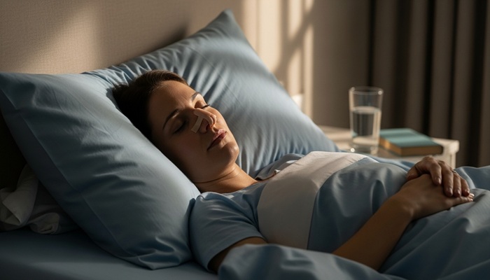 تا چند روز بعد عمل بینی باید طاق باز خوابید 2 روش درست خوابیدن با زاویه مناسب