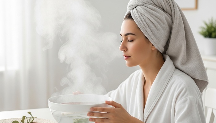 پاکسازی بینی قبل از عمل 4 پاکسازی داخل بینی با بخور آب گرم