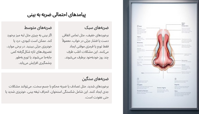 اگر بعد از عمل بینی ضربه بخورد چه می شود 2 پیامد های ضربه به بینی