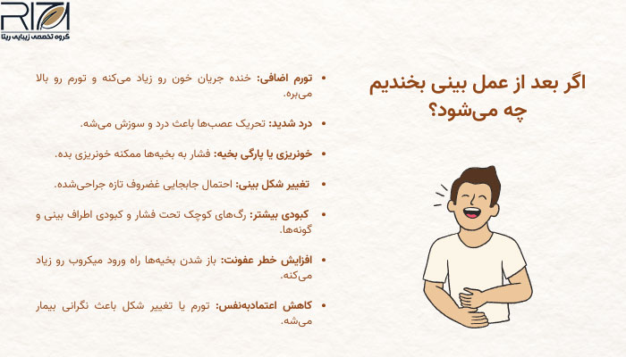 عوارض خندیدن پس از عمل بینی