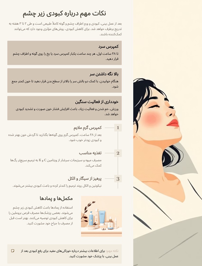 پماد برای کبودی زیر چشم بعد از عمل بینی 5 نکات مهم در مصرف پمادها