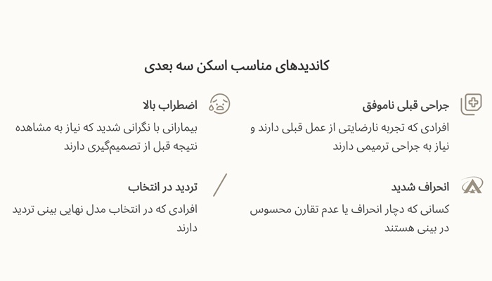 کاندیدهای مناسب اسکن سه بعدی