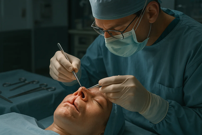 عمل بینی بیمار لب شکری