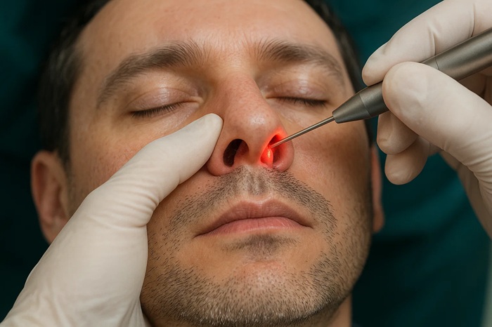 آیا عمل پولیپ بینی با لیزر امکان پذیر است؟ 1 عمل پولیپ بینی با لیزر