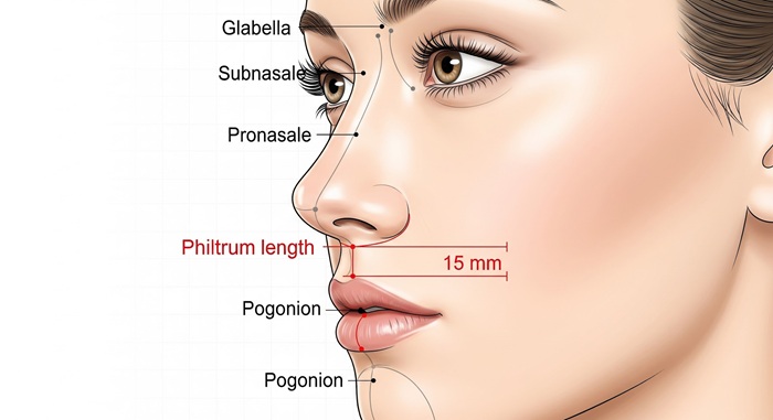 فاصله لب تا بینی